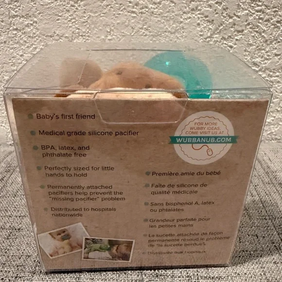 WubbaNub Brown and Teal Infant Pacifier - Picture 3 of 5